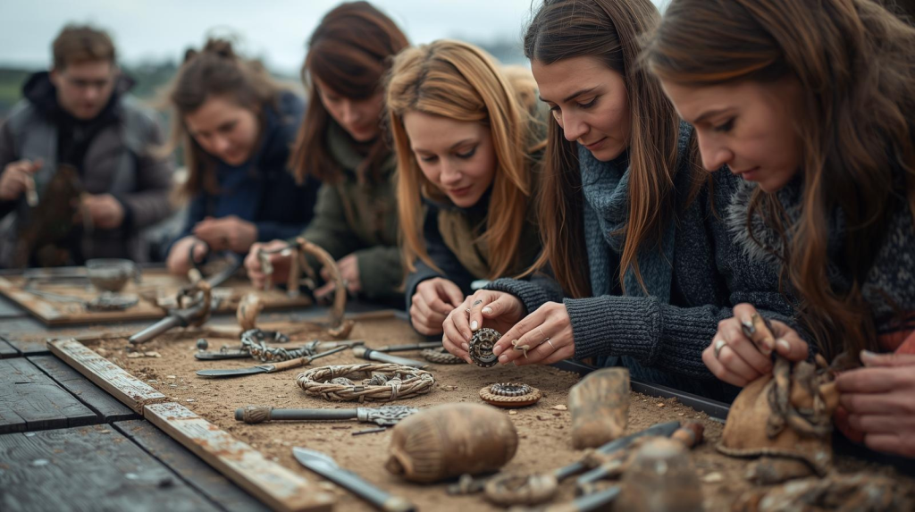 Archaeologists uncovering Viking artefacts at Wood Quay for a Dublin Viking history blog.