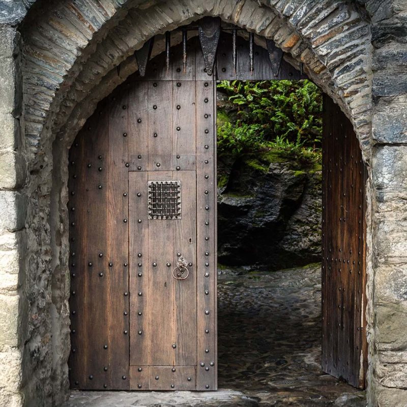 An old wooden door