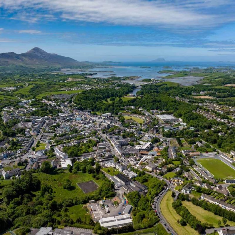 Westport town from the sky