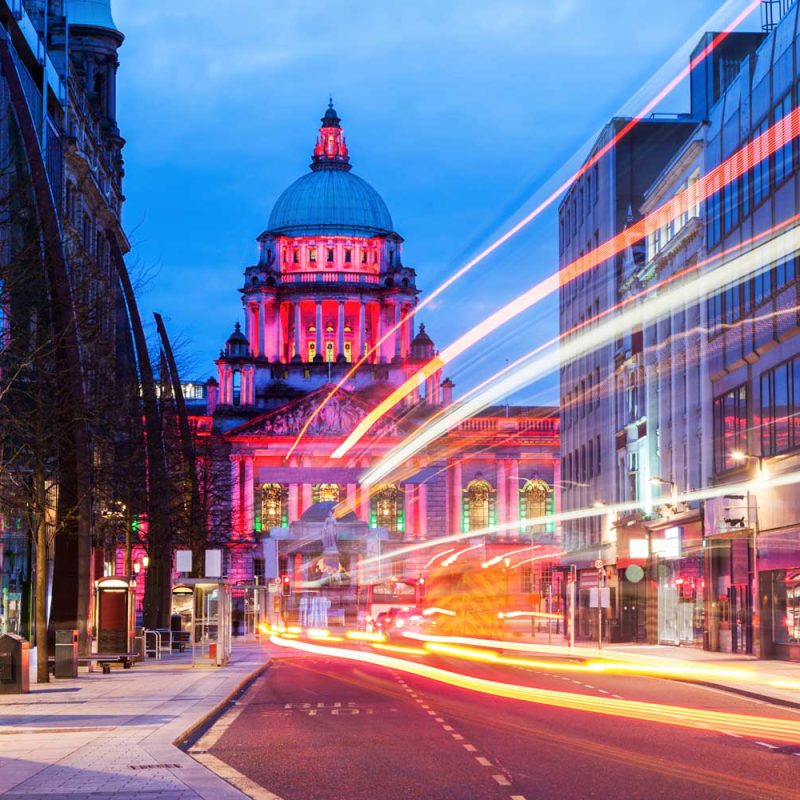 Belfast city at night