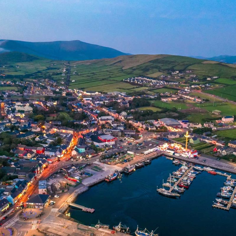 Dingle from the sky at night