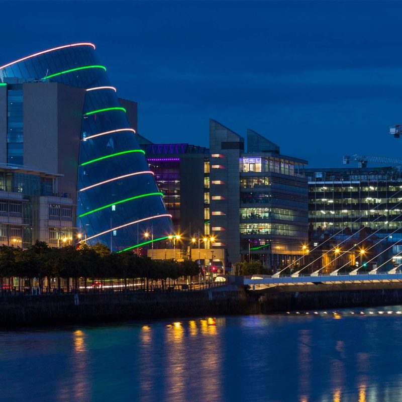 Dublin city at night