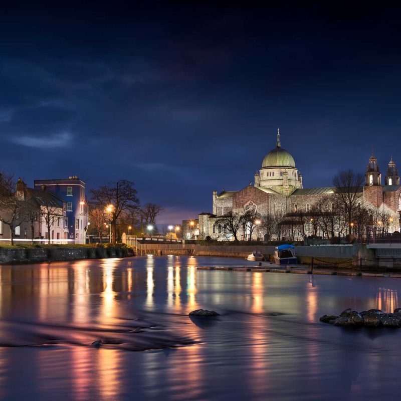 Galway city at night