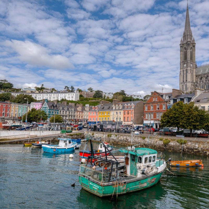 Cobh Cathedral from the water