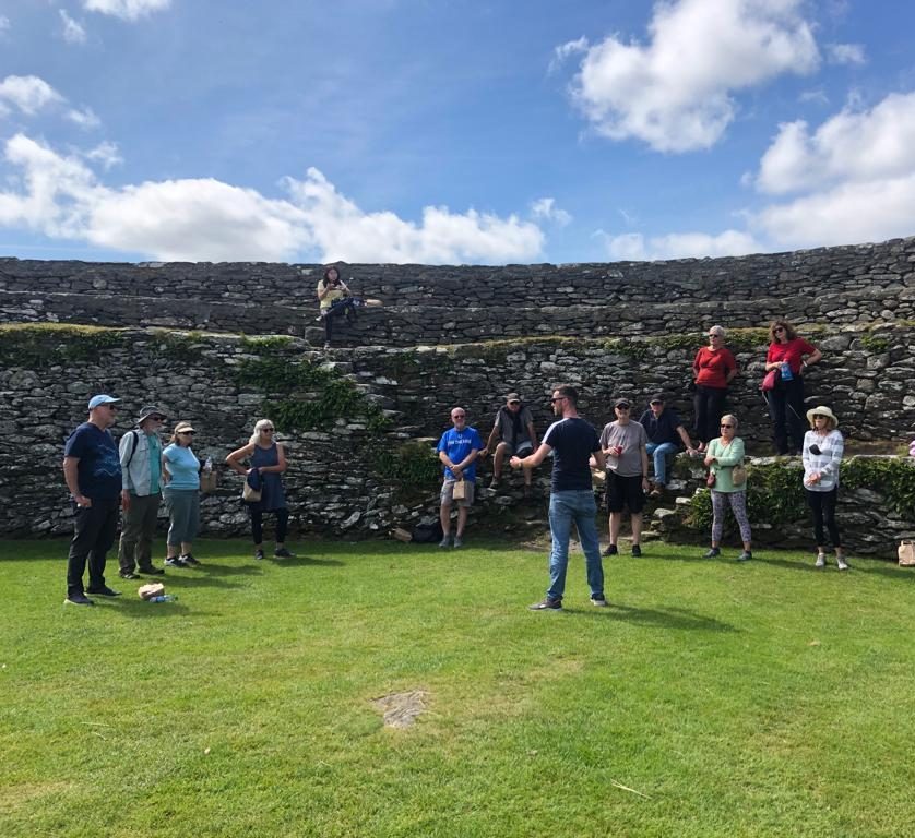 Story telling at a stone fort
