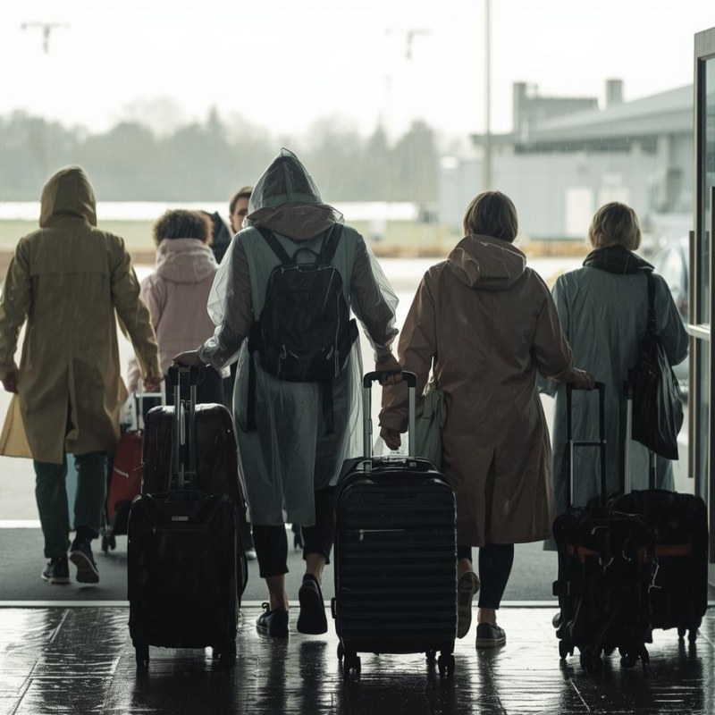 Traveller arriving at Dublin Airport representing arriving in Ireland travel tips.